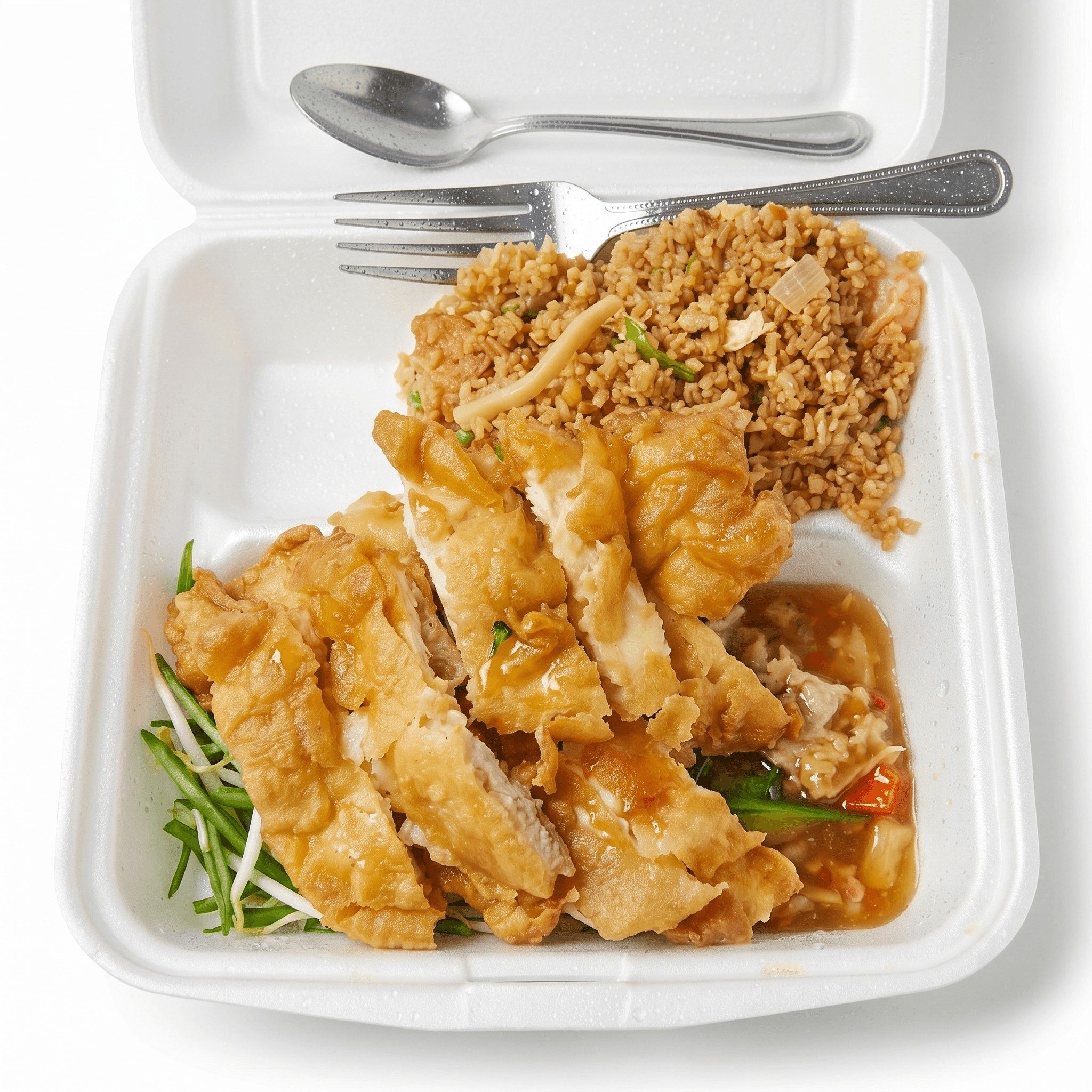 L2. Boneless Fried Chicken with Vegetables.