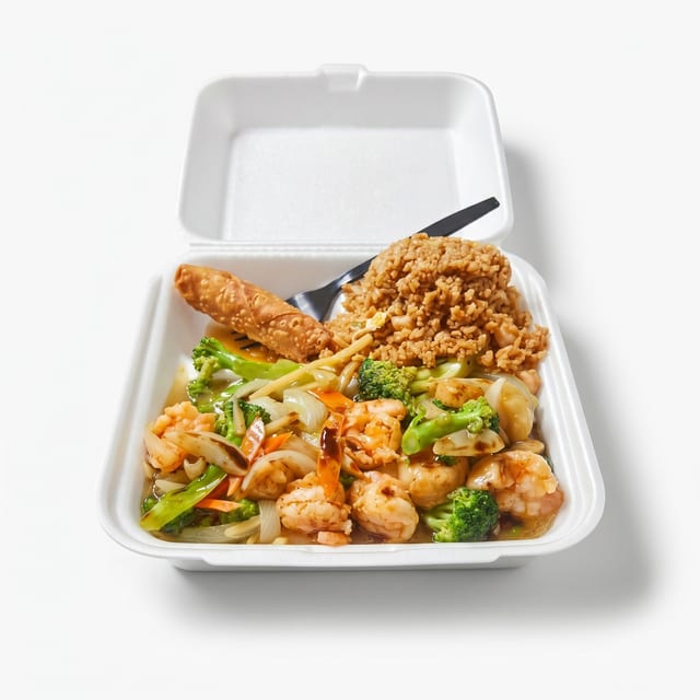 D10. Shrimp with Vegetables or Broccoli Combination.