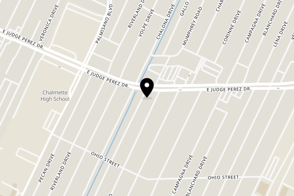 Map showing the location of China Ruby on 1530 E Judge Perez Dr in Chalmette